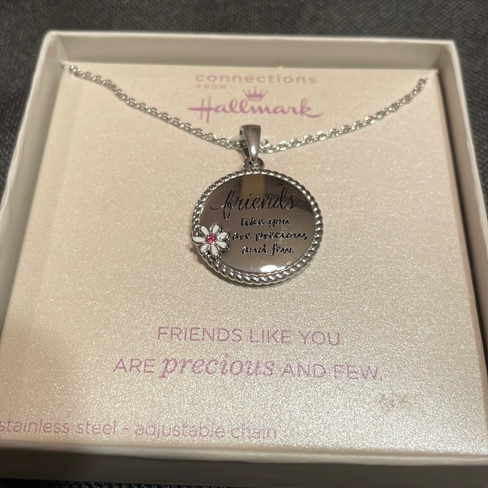 Connections by Hallmark “Friends” Stainless Steel necklace.